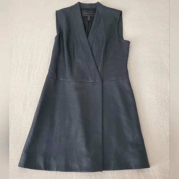 knee length dresses for ladies Leather Wrap Dress | Classy Women's Mini Dresses main image 1